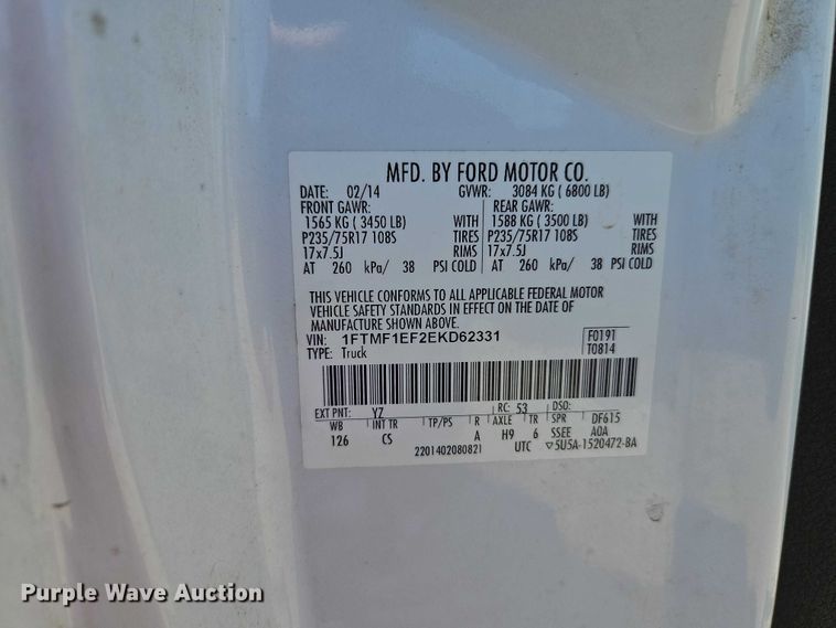 image for item EO7230 2014 Ford F150 pickup truck