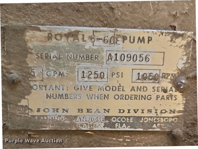 image for item EO7232 FMC Sewer Cleaner sewer jetter trailer