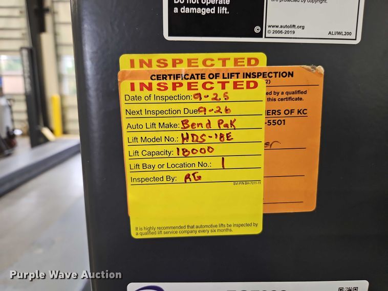 image for item EO7236 BendPak HDS-18E automotive lift