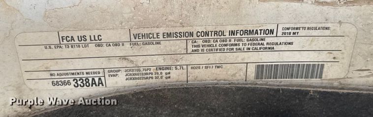 image for item ES5504 2018 RAM 1500 Crew Cab pickup truck
