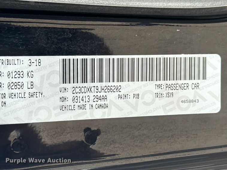 image for item ET1847 2018 Dodge Charger Police 