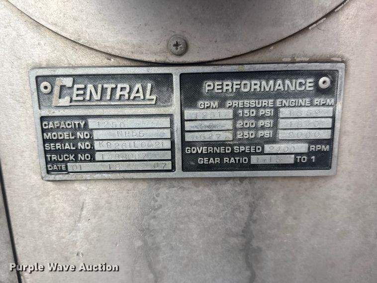 image for item ET1883 2007 International 7400 pumper fire truck