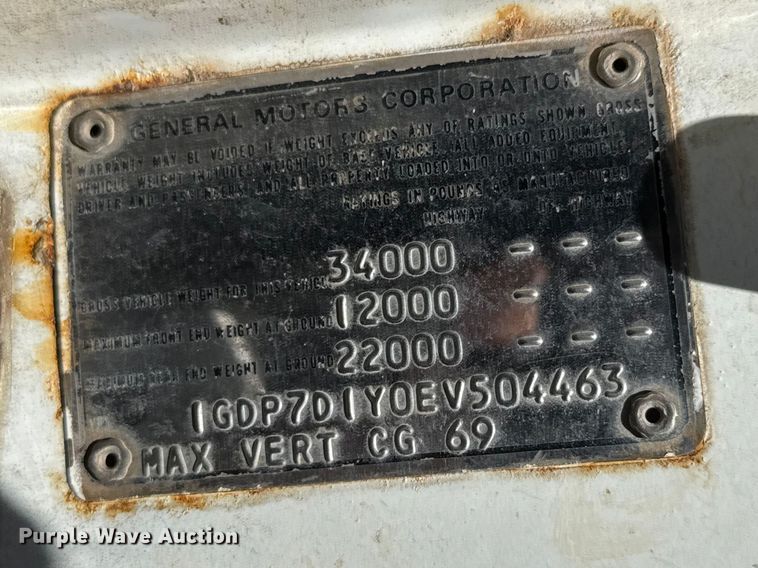 image for item ET1916 1984 GMC Top Kick sewer jetter truck