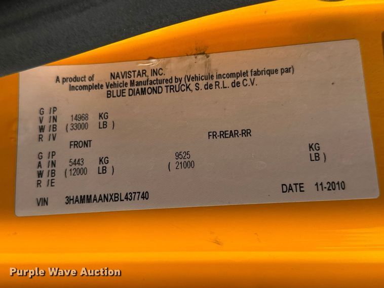 image for item ET1927 2011 International DuraStar 4300 digger derrick truck