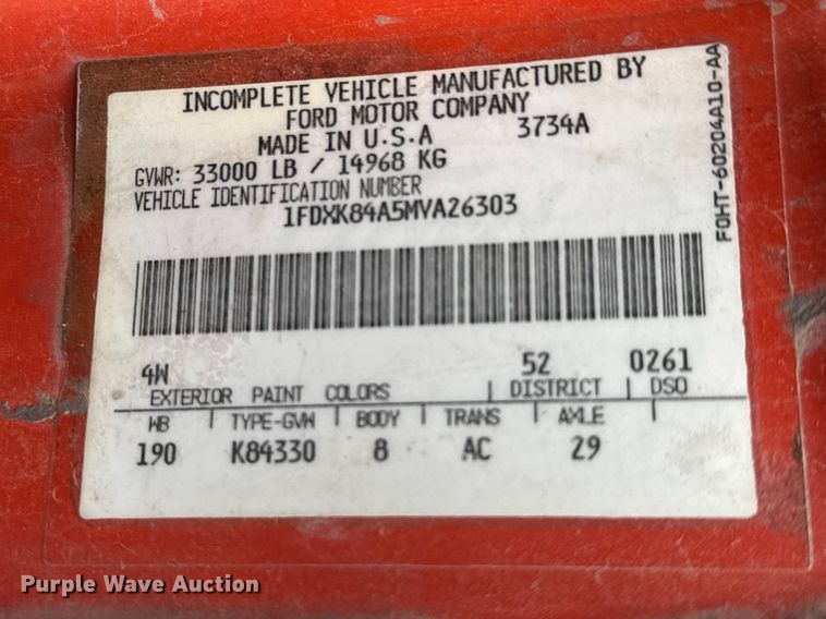 image for item ET1928 1991 Ford F800 digger derrick truck