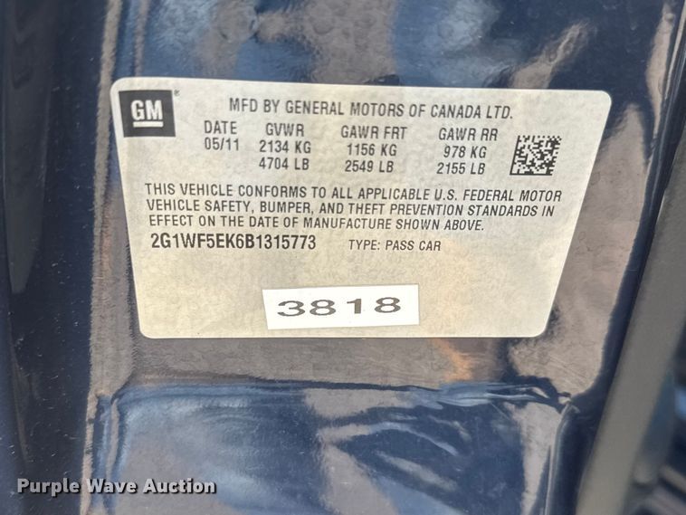 image for item ET1982 2011 Chevrolet Impala 