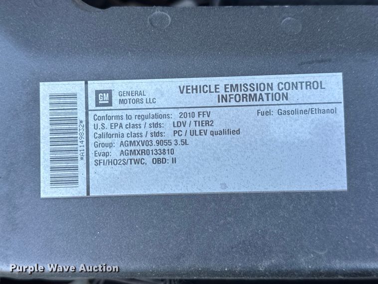 image for item ET1987 2010 Chevrolet Impala 