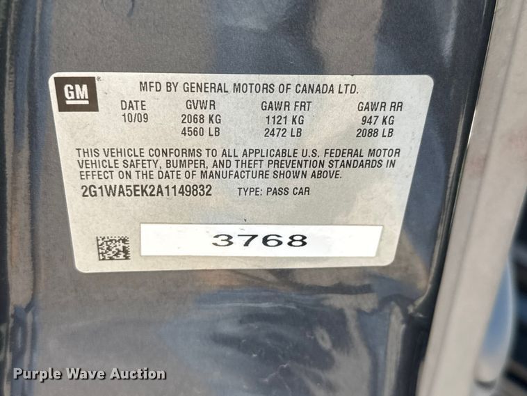 image for item ET1987 2010 Chevrolet Impala 