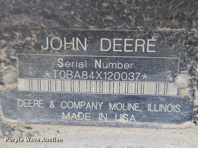 image for item ET5118 John Deere BA84 skid steer broom