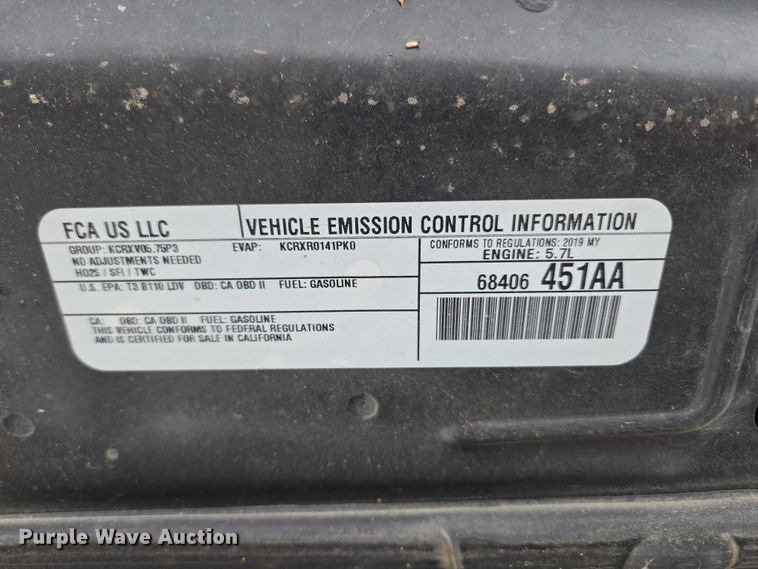 image for item ET5133 2019 Dodge Charger Police 