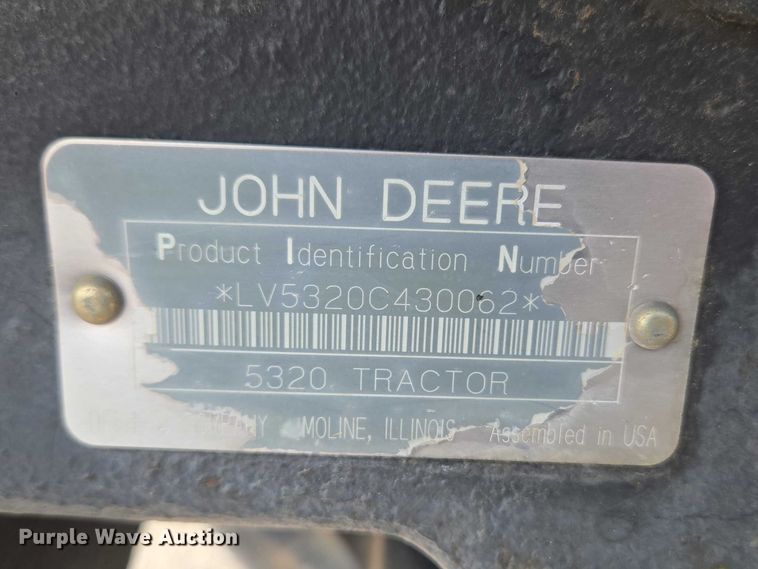 image for item ET5183 John Deere 5320 tractor
