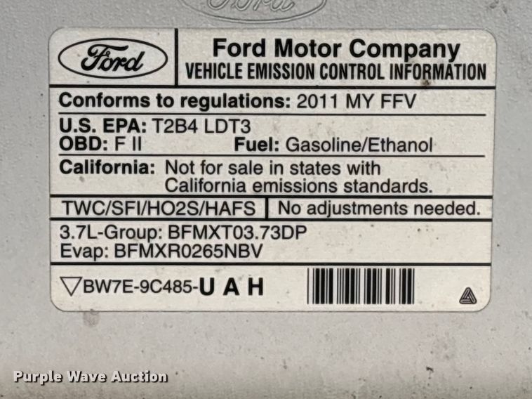 image for item EU7476 2011 Ford F150 pickup truck