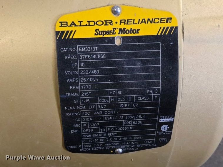 image for item EV2090 Baldor Reliance SuperE Motor electric motor
