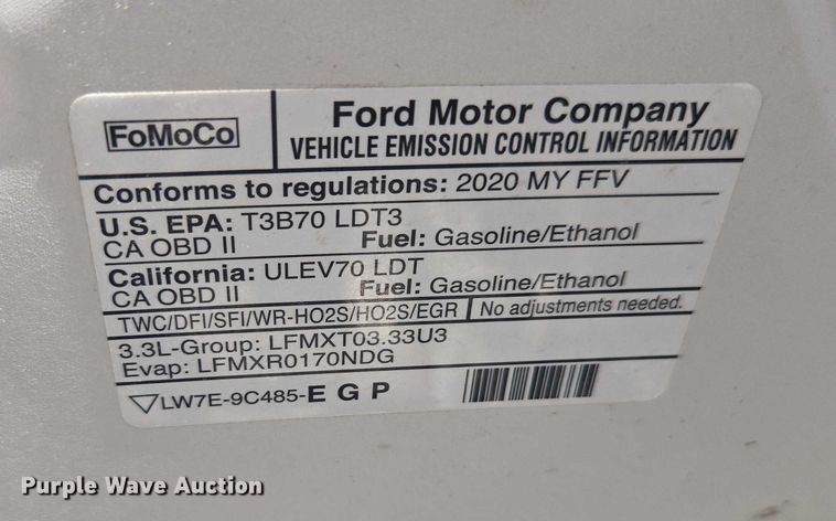 image for item EV5403 2020 Ford Explorer Police Interceptor SUV