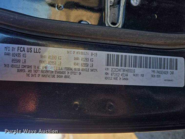 image for item EV5634 2019 Dodge Charger Police 