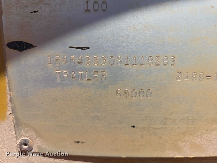 image for item EV5831 1994 Load King The Originator 2466 bottom dump trailer