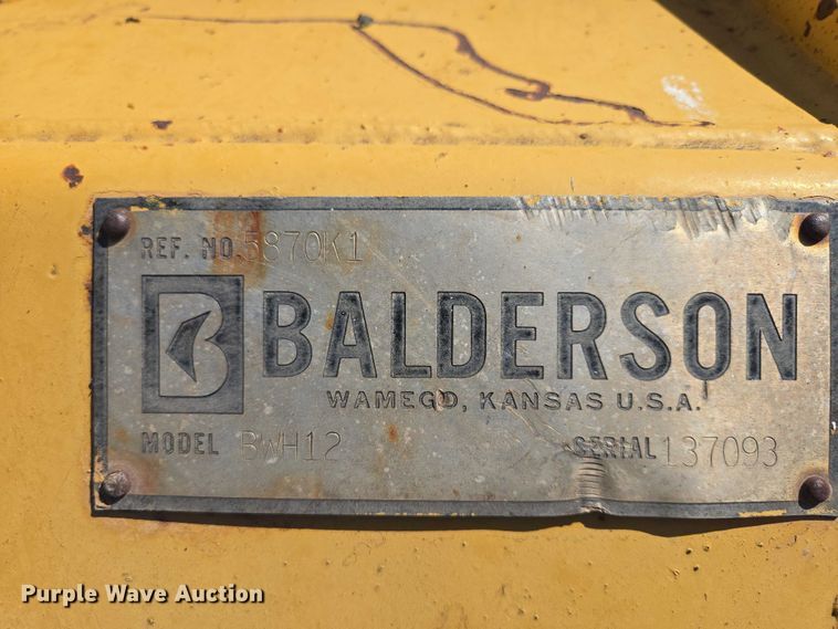 image for item EV5840 (2) Balderson BWH12 wing plows