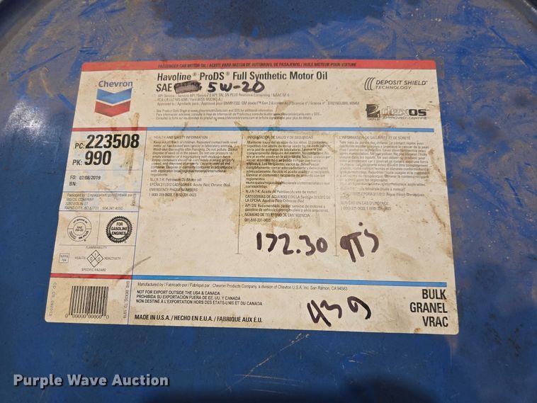 image for item EV5843 Chevron 5W-20 oil