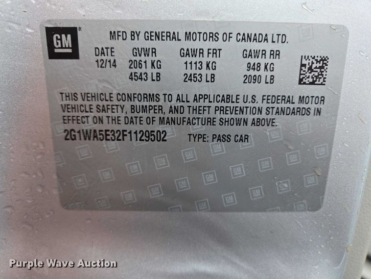 image for item EV5976 2015 Chevrolet Impala  