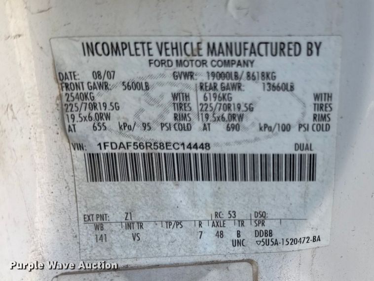 image for item EV7681 2008 Ford F550 dump truck