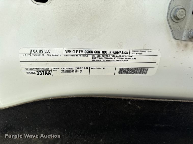 image for item EV7682 2018 RAM 1500 pickup truck