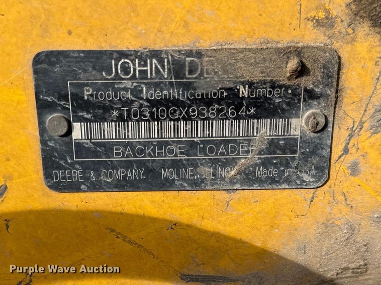 image for item EV7684 2004 John Deere 310G backhoe