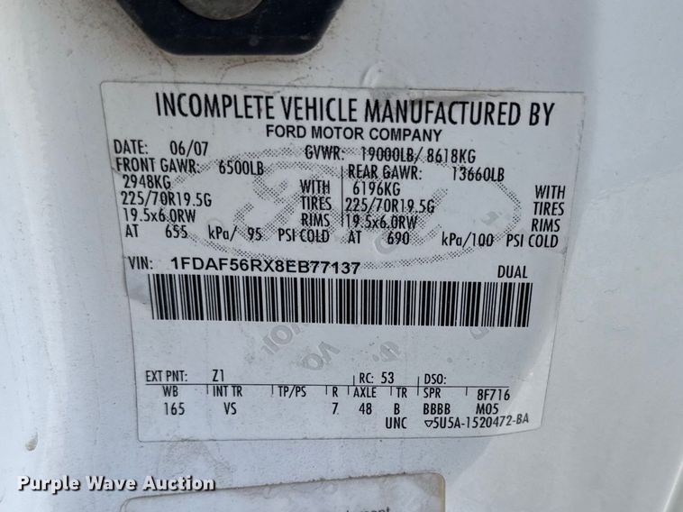 image for item EV7686 2008 Ford F550 dump truck