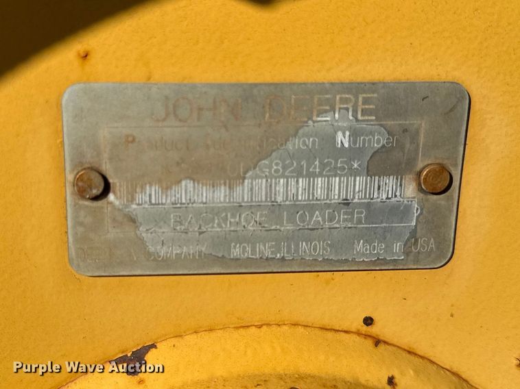 image for item EV7694 1996 John Deere 410D backhoe