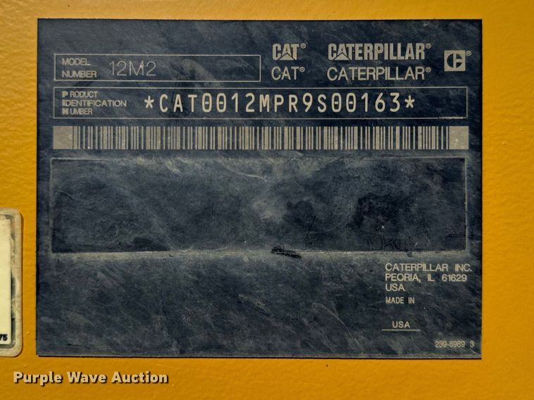 image for item EV7696 2013 Caterpillar 12M2 motor grader