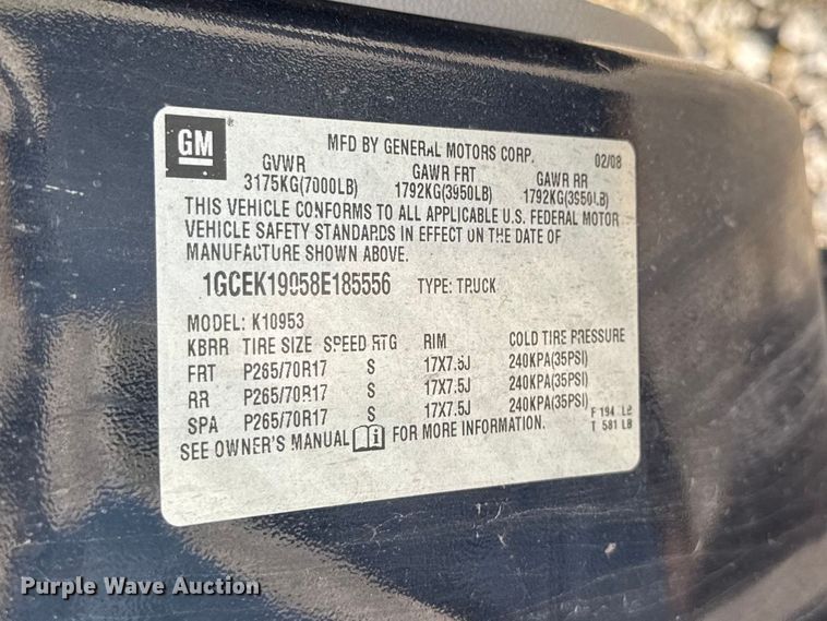 image for item EV7708 2008 Chevrolet Silverado 1500  Ext. Cab dump truck