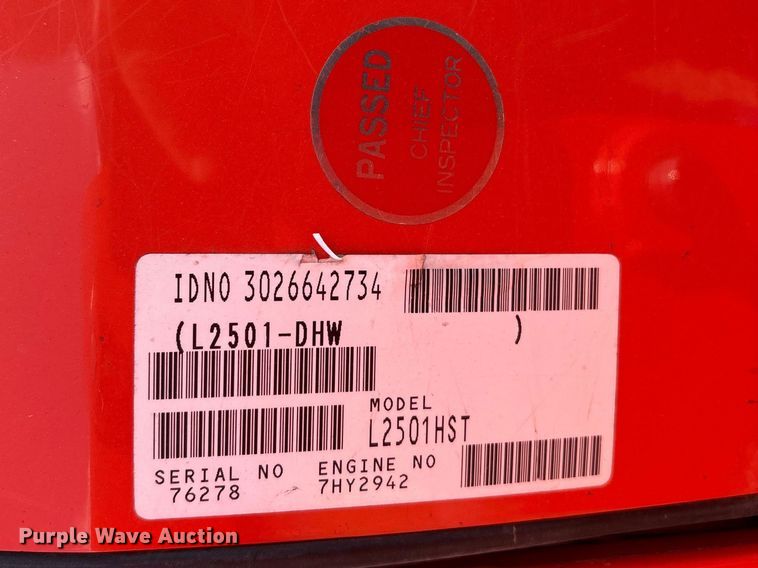 image for item EW1492 Kubota L2501HST MFWD tractor