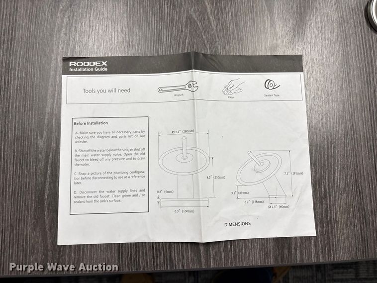 image for item EW1530 (2) Roddex faucet fixtures