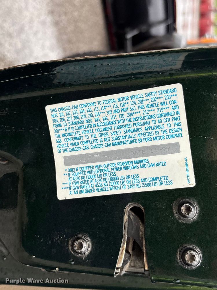 image for item FB3350 2000 Ford F350 Super Duty flatbed pickup truck