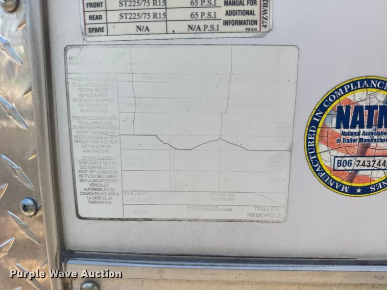 image for item FB7193 2007 Pace American CS8522TA3 enclosed cargo trailer