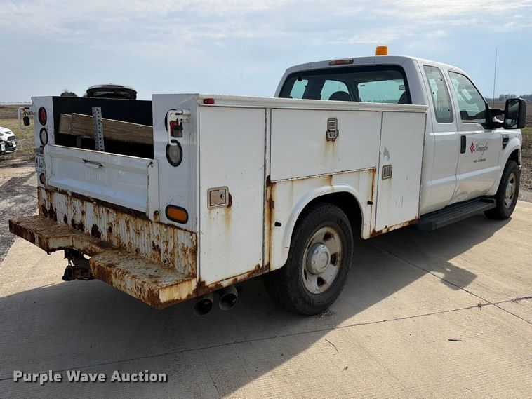 image for item FB8039 2008 Ford F350 Super Duty XL Ext. Cab utility bed pickup truck