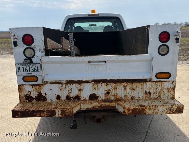 image for item FB8039 2008 Ford F350 Super Duty XL Ext. Cab utility bed pickup truck