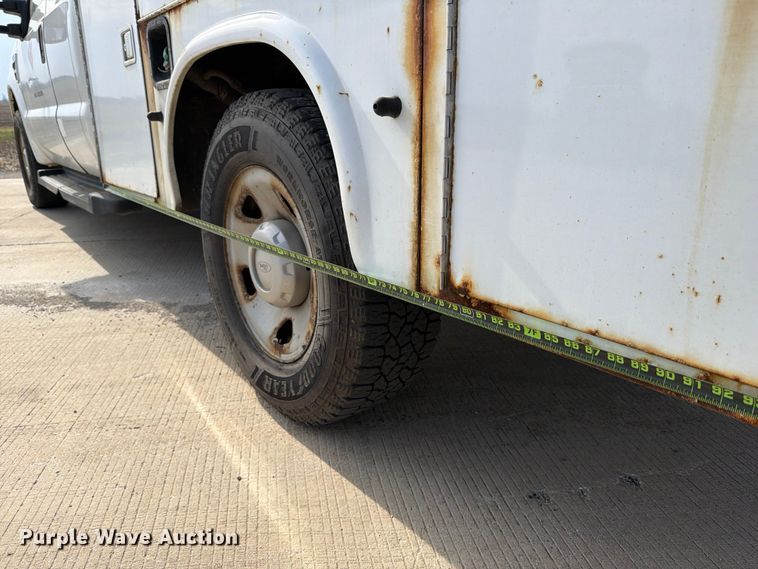 image for item FB8039 2008 Ford F350 Super Duty XL Ext. Cab utility bed pickup truck