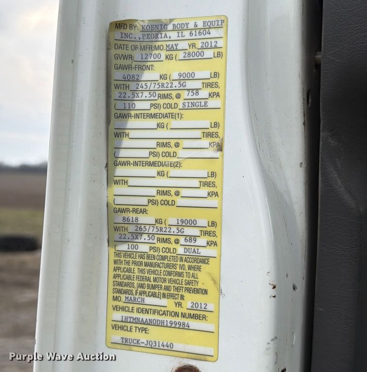 image for item FB8042 2013 International 4300 dump truck