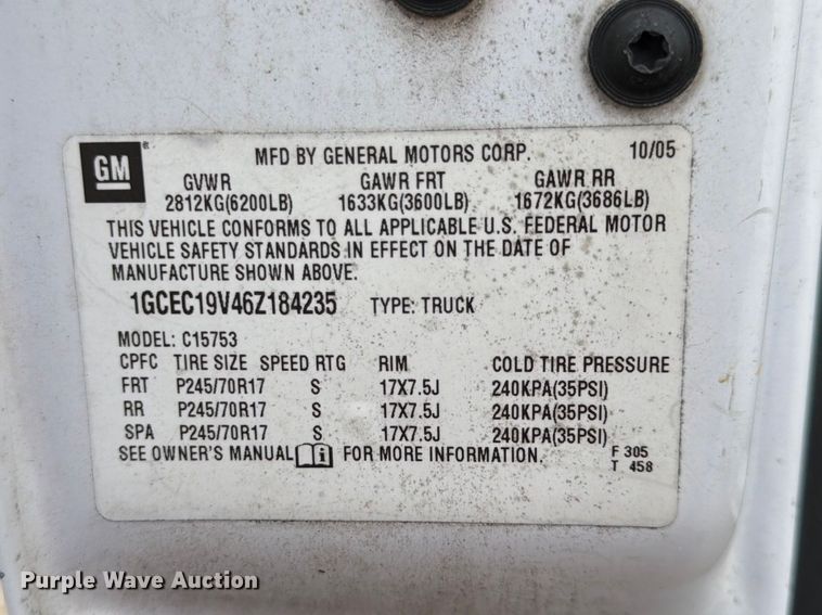 image for item FC3019 2006 Chevrolet Silverado 1500 Ext. Cab pickup truck