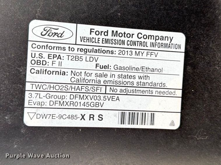 image for item FC3027 2013 Ford Taurus Police Interceptor 