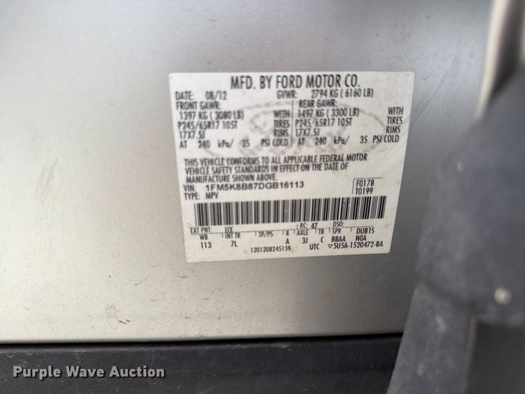 image for item FC3031 2013 Ford Explorer SUV