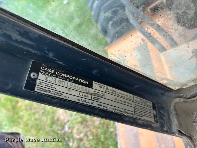 image for item FC4540 1999 Case 580 Super L backhoe