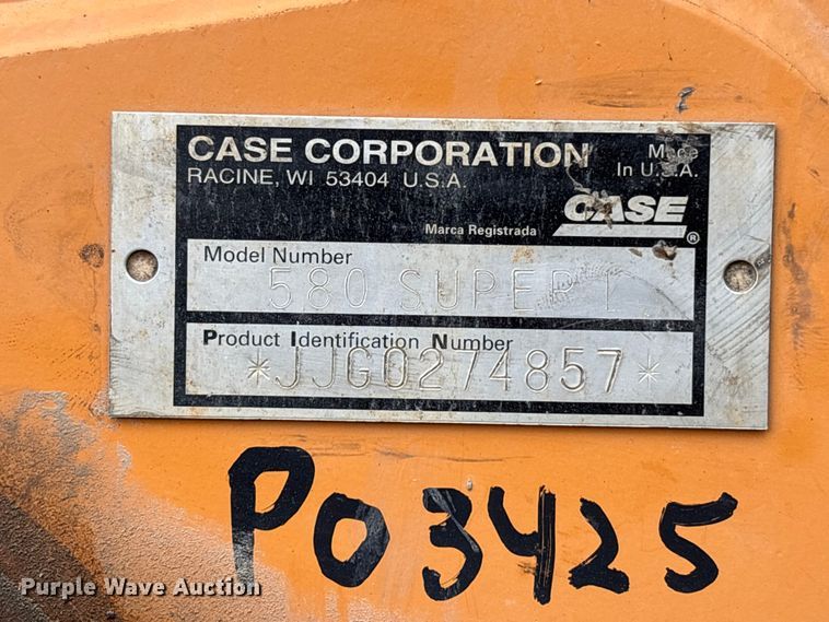 image for item FC4540 1999 Case 580 Super L backhoe