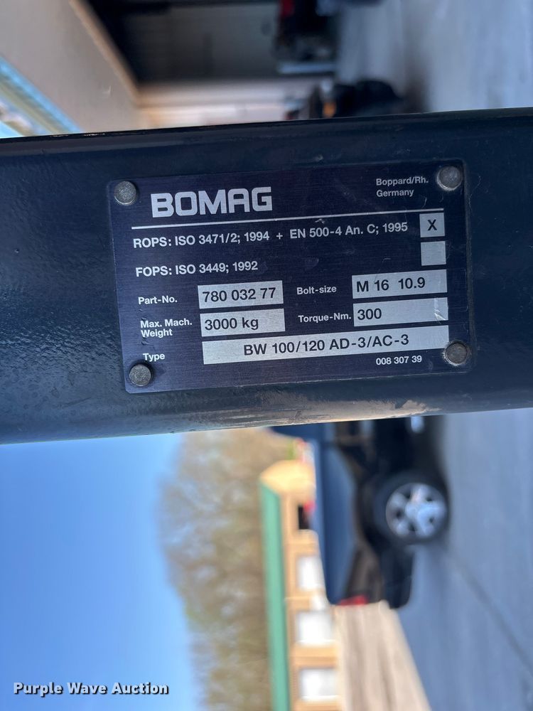 image for item FC4562 2004 Bomag BW-120 AD-3 double drum vibratory roller