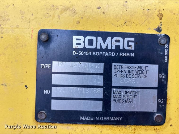 image for item FC4562 2004 Bomag BW-120 AD-3 double drum vibratory roller