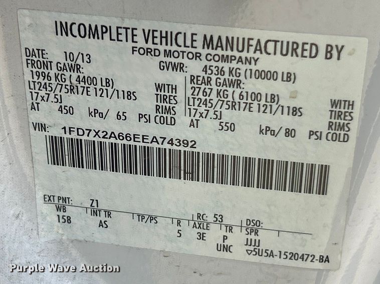 image for item FC5380 2014 Ford F250 Super Duty XL Ext. Cab pickup truck