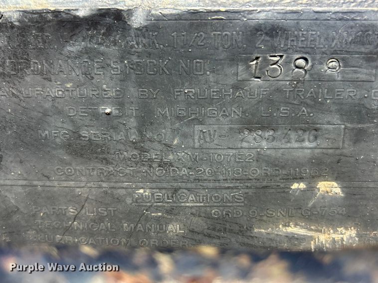 image for item FC5432 Fruehauf XM-107E2 water tank trailer