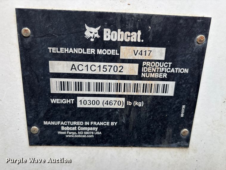 image for item FI0879 2016 Bobcat V417 telehandler