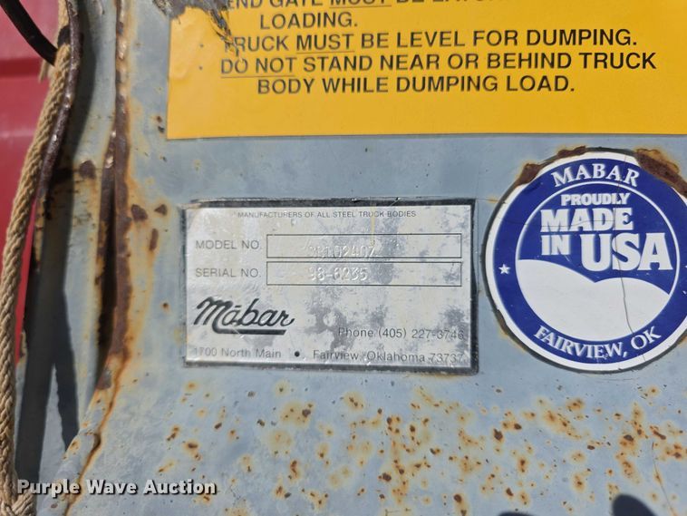 image for item FI0956 1992 Ford F600 dump truck