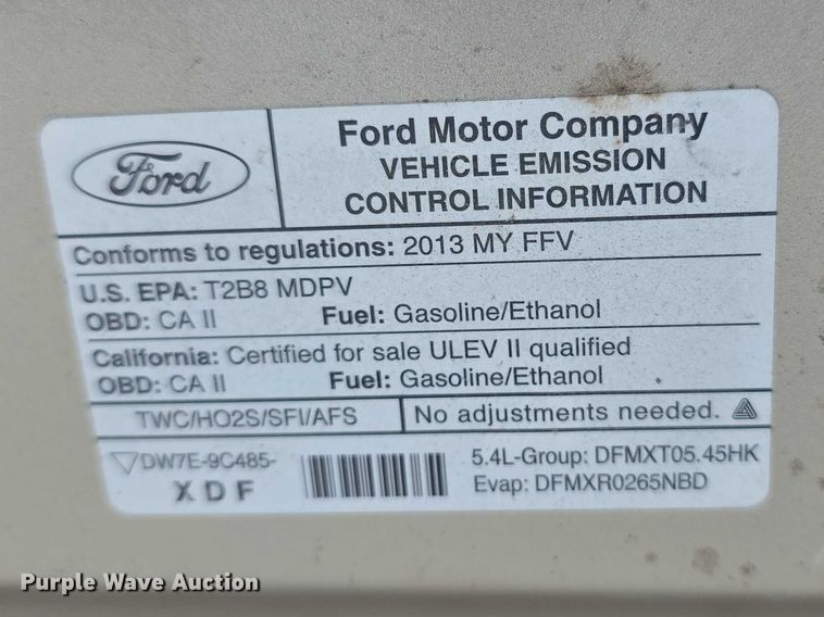image for item FI0971 2013 Ford E350 Super Duty delivery van